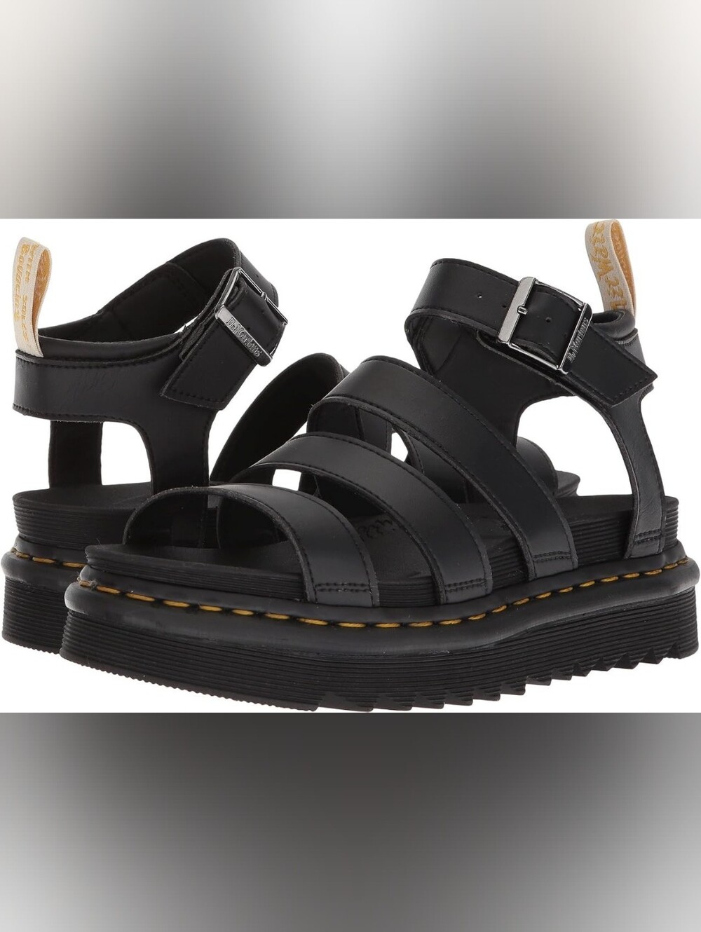 Dr. Martens Black Blaire Fishermen Platform Sandals